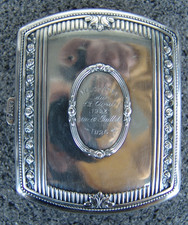 ( LW ) RARES 800 SILBER  INNENVERGOLDETES JUGENDSTIL ZIGARETTEN ETUI, VON 1923