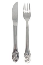 WMF Kinderbesteck Teddybär Edelstahl 2-teilig Gabel Messer Silber