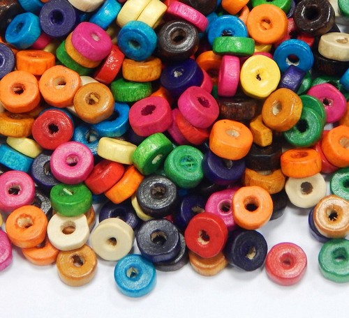 250 holzperlen 8mm - 8mm, rondell