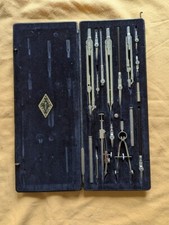 Zirkelkasten antik  Nestler Haute ca 70 Jahre alt