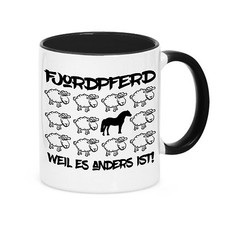 Tasse black sheep fjordpferd - black,