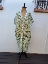 zara tunika kleid In M Oversice, batikoptik In Gelb/blau Bis Schwarz, Neu