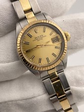 ROLEX OYSTER PERPETUAL DATE LADY ORO-ACERO AÑOS 80  REF. 6900 WATCH 26mm