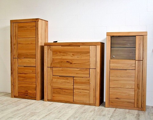 Massivholz schrankwand 3teilig - massivholz,