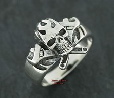 Ringe Silberringe Gothic Totenkopfring SCHRAUBER Style Skullring Jolly Rogers