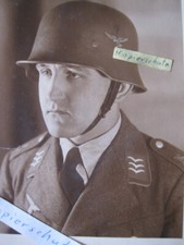 100%Orig WL LUFTWAFFE Foto Porträt früher STAHLHELM ADLER 1.MODELL Unif. um 1934