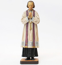 Pfarrer von Ars Holz Skulptur