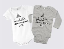 Baby Body Babybody My First Christmas Wunschname Kurzarm Langarm Weihnachten
