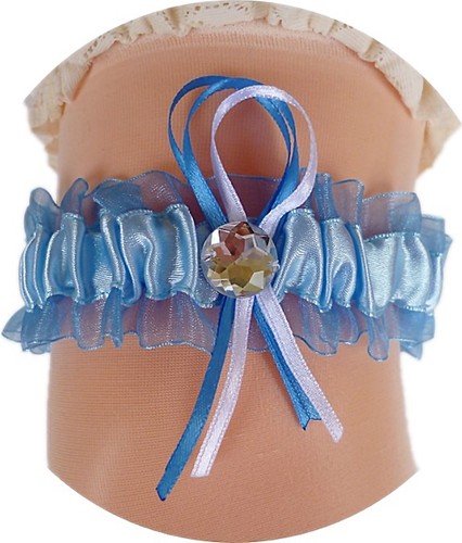 Strumpfband braut blau - braut,