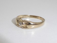 333 Gold Ring 8K Gelbgold Diamant Verlobungsring RG 50 - 16 mm 9551