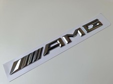 1 Stück Neu Mercedes AMG Logo Chrom Auto Aufkleber Schriftzug Emblem Sticker
