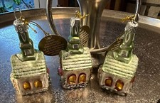 Oberfränkische Glas, 3 Kirchen, 8cm, schöner Baumschmuck, mundgeblasen