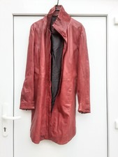 DAMEN-LAMM-LEDER-MANTEL 3/4 LANG ( MAURITIUS )G. XL BORDEAUX-ROT NEU NP 598,95 €