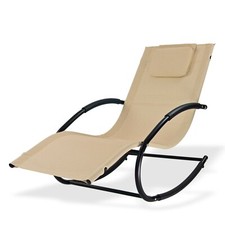 Garten Relaxliege Gartenliege Schaukelliege Schaukelstuhl Liege "Swing" Natur