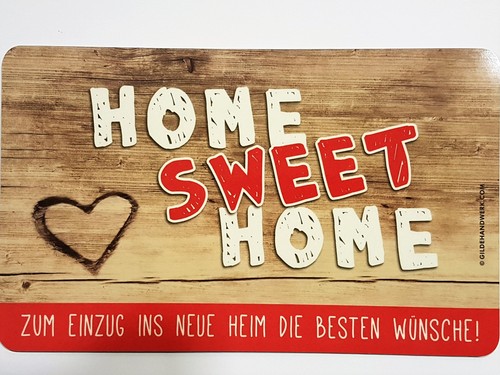 Brettchen home einzug haus - brettchen,