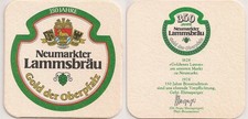 Neumarkter Lammsbräu - alter Bierdeckel "Gold der Oberpfalz - 350 Jahre" 1978