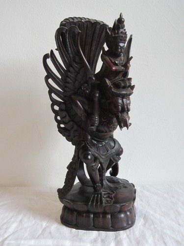 Sri vishnu garuda holz statue - sri,