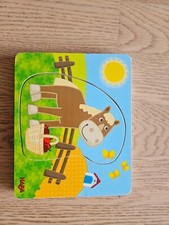 Haba Holzpuzzle Holz Puzzle Fahrzeuge Legepuzzle Auto Baby Tiere Setzpuzzle Uhu