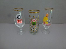 DDR Bierglas Fußball Oberliga BSG Sachsenring Zwickau WM 74 3 Stück