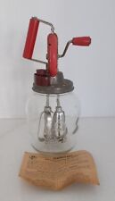 Alter Handrührer Handmixer Quick Butterschleuder mit Glasgefäß Rezepte manuell
