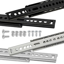 Schubladenauszug Teilauszug 27mm Schubladenschienen Kugelauszug Stahl & Schwarz