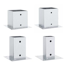 4~12 Stk. Pfostenträger Quadrat Stützfuß Pfostenstütze Pulverbeschichteter Stahl