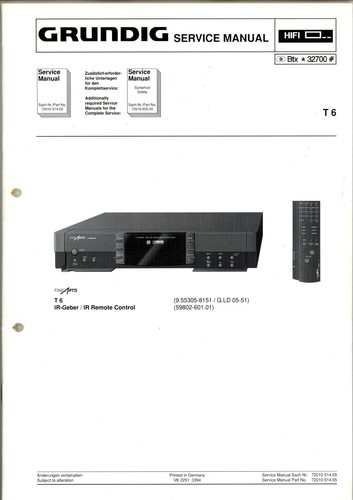 Grundig service manual - grundig, für