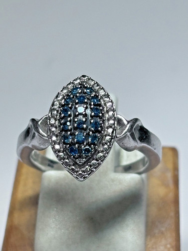 Sterling silber blauer diamant - sterling,