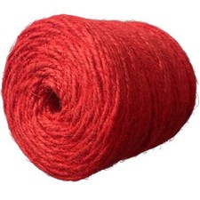 Jutegarn rot 100% Jute Garn