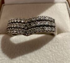 Saphirring, WG 750, Saphire weiß,  Gr. 57, 4,64 Gramm