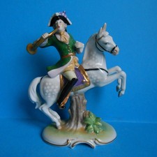 Porzellan figur jäger mit - porzellan,