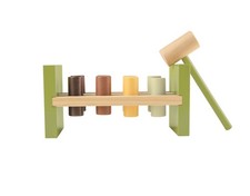 Playtive Spiel Motorik Waldtiere Holz Klopfbank grün 21,8 x 9,4 x 11cm ab 1 Jahr