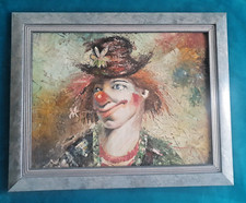 Clown Bild, Gemälde, Ölbild
