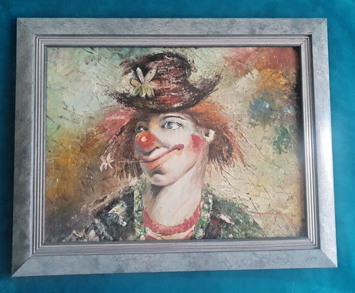 Clown bild gemälde - clown, bild,