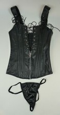Leder corsage korsett - leder,