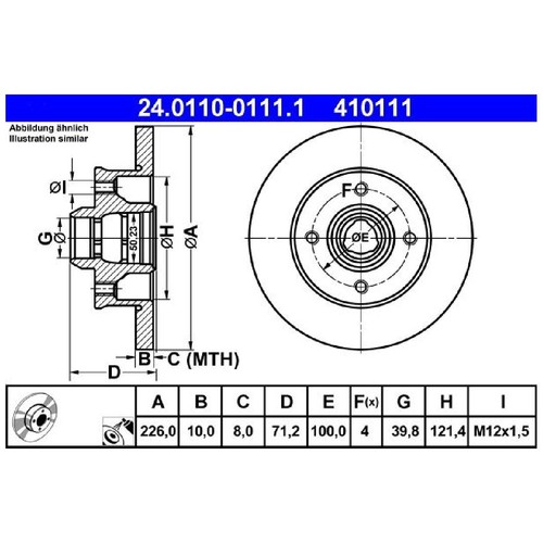 Bremsscheibe hinten für vw - bremsscheibe,