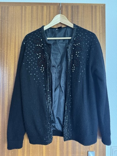 Jacke cardigan schwarz echte - jacke,