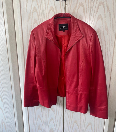 Joy damen lederjacke rot - joy,