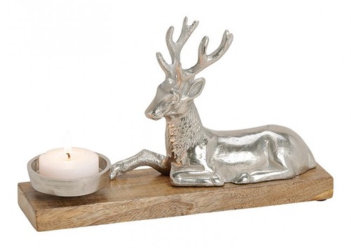 Kerzenhalter hirsch metall auf - kerzenhalter,