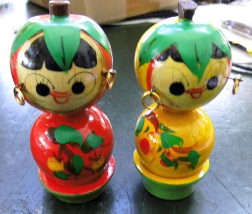 Paar kokeshi korea handbemalt - kokeshi,