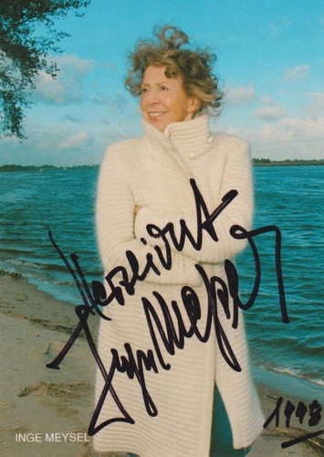 Inge meysel original autogramm - inge,