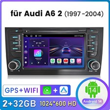 Android14 Autoradio Für Audi A6 4B2 4B5 C5 1997-2005 Carplay GPS NAVI FM WIFI BT