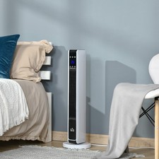 HOMCOM Heizgerät Heizlüfter 2200W Heizturm mit Fernbedienung Oszillation ABS PA