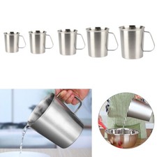 1X Messbecher aus Edelstahl Messbecher Becher spülmaschinenfest 0,5/1 /2 Liter