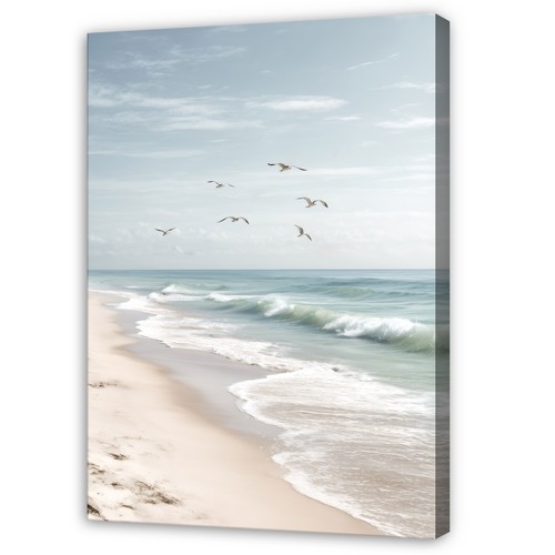 Leinwand strand meer blau - leinwand,