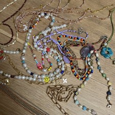 Damen Kette Schmuck Perlen Ketten Bunte Süße Halskette