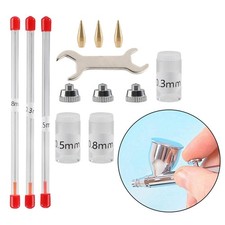 11 Stück 0,3/0,5/0,8 mm Airbrush-Düsen-Kits Zubehör für Ersatzteile