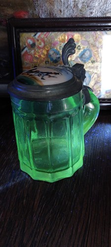 Antiker uranglas bierkrug um - ,