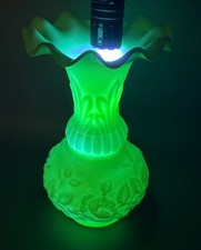 Antike Uranglas Glas Vase