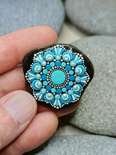 Mandala stein türkis - stein,,